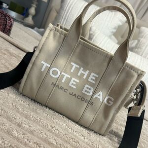 Marc Jacobs Tan Tote Bag with Black Strap size small
